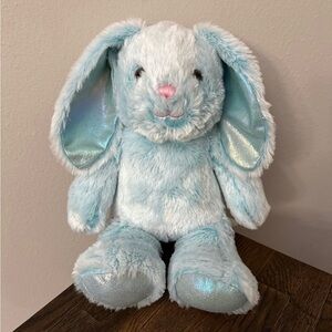 16” Build a Bear Pawlette bunny plush mint pastel light blue